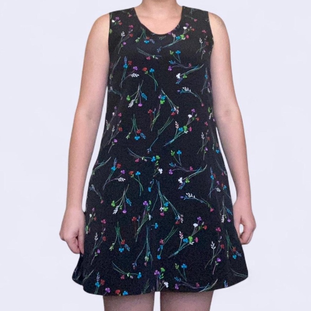Floral Black Dress